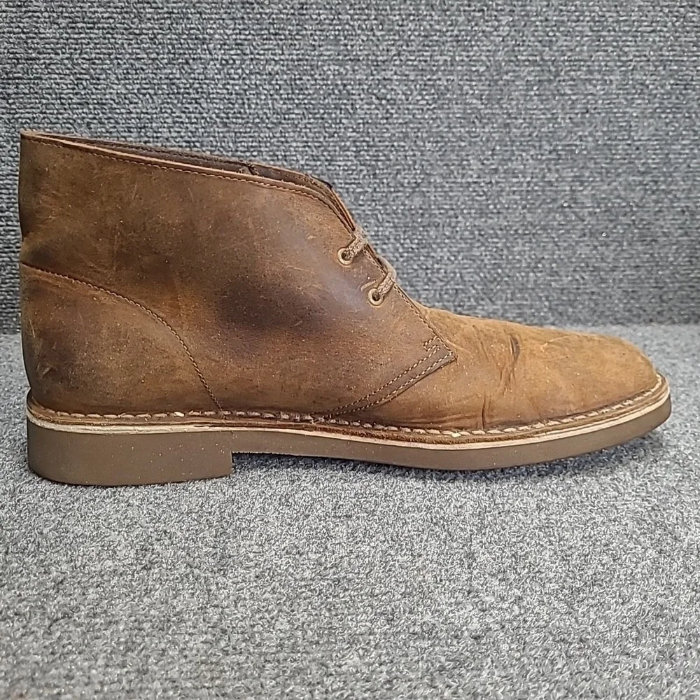 Clarks Brown Leather Desert Beeswax Chukka Ankle Boot Men's sz 13‎